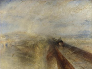  western - Regen Dampf und Beschleunigung der Great Western Railway Landschaft Turner